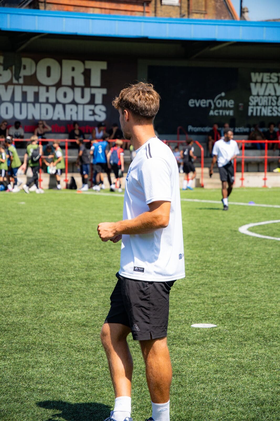 An E-PPRO coach on the pitch at Westway Sports & Fitness Centre