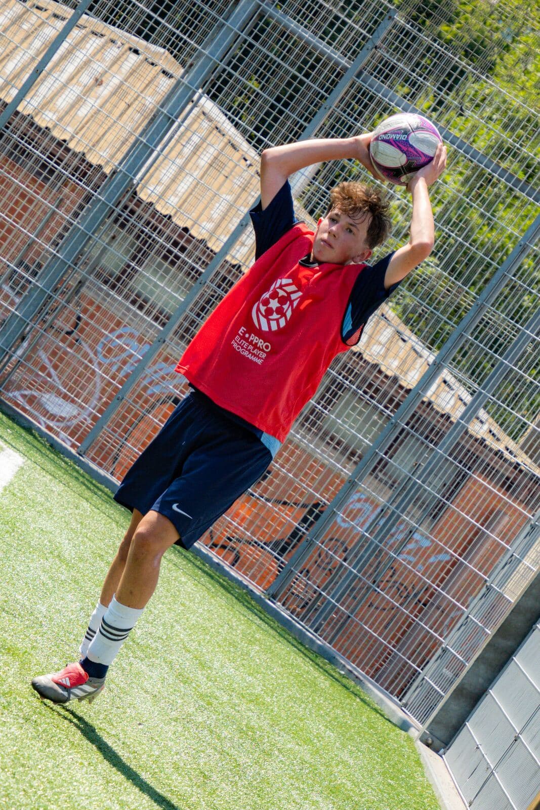 A goalkeeper claiming the ball at Westway